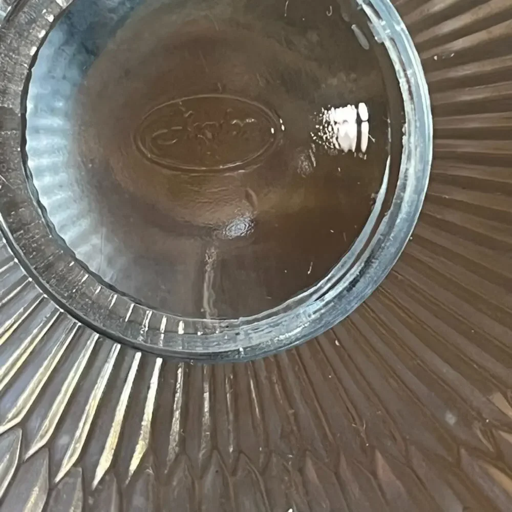 Fenton Light Blue Iridescent Stretch Glass Footed Dish Bowl 7
